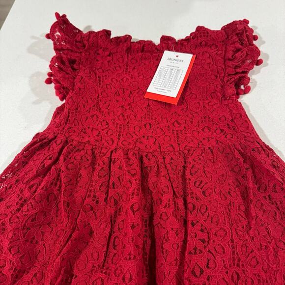 2Bunnies Toddler Girl 5T Red Formal Dress NWT - Picture 5 of 5